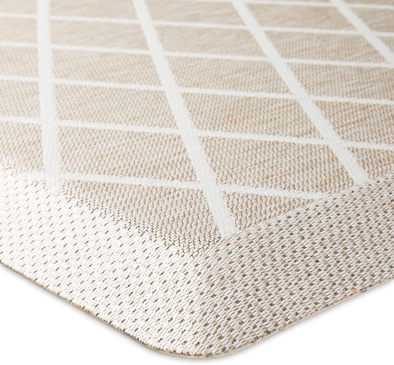imageMartha Stewart Miles Modern Diamond AntiFatigue AirInfused Kitchen Mat Mint Green 196quotx32quotBeige