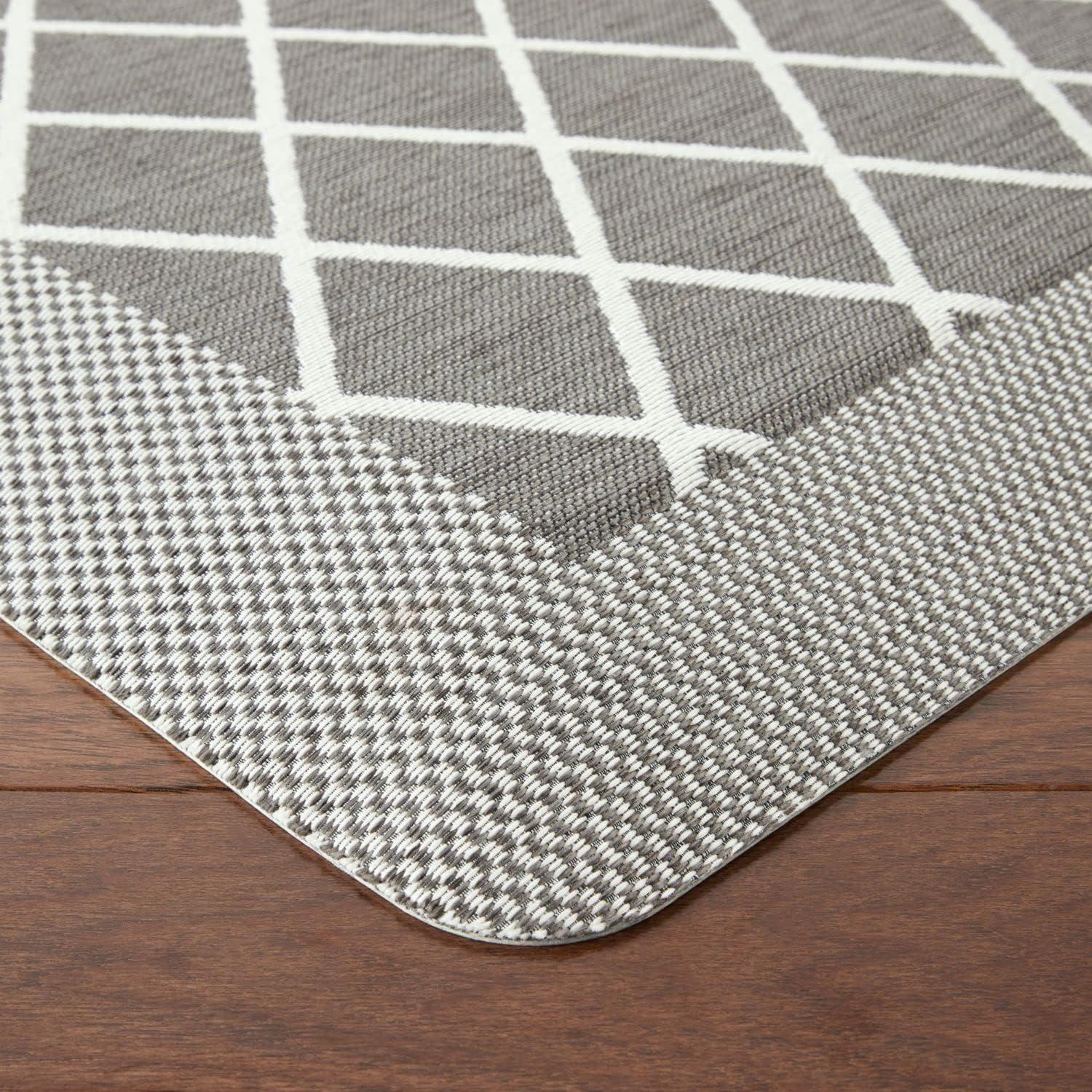 imageMartha Stewart Miles Modern Diamond AntiFatigue AirInfused Kitchen Mat Mint Green 196quotx32quotGrey