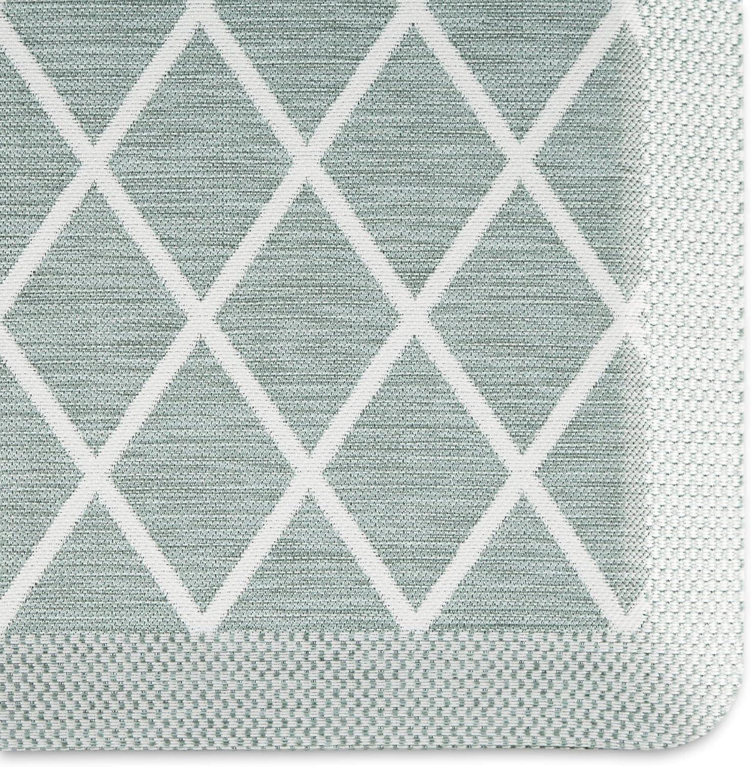imageMartha Stewart Miles Modern Diamond AntiFatigue AirInfused Kitchen Mat Mint Green 196quotx32quotMint Green