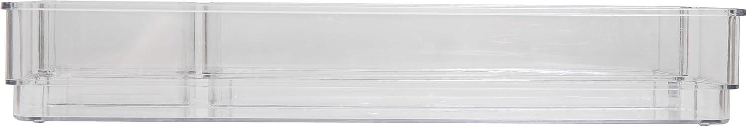 imageMartha Stewart Miles Plastic Stackable Office Desk Drawer Organizers Set of 6 ClearClear