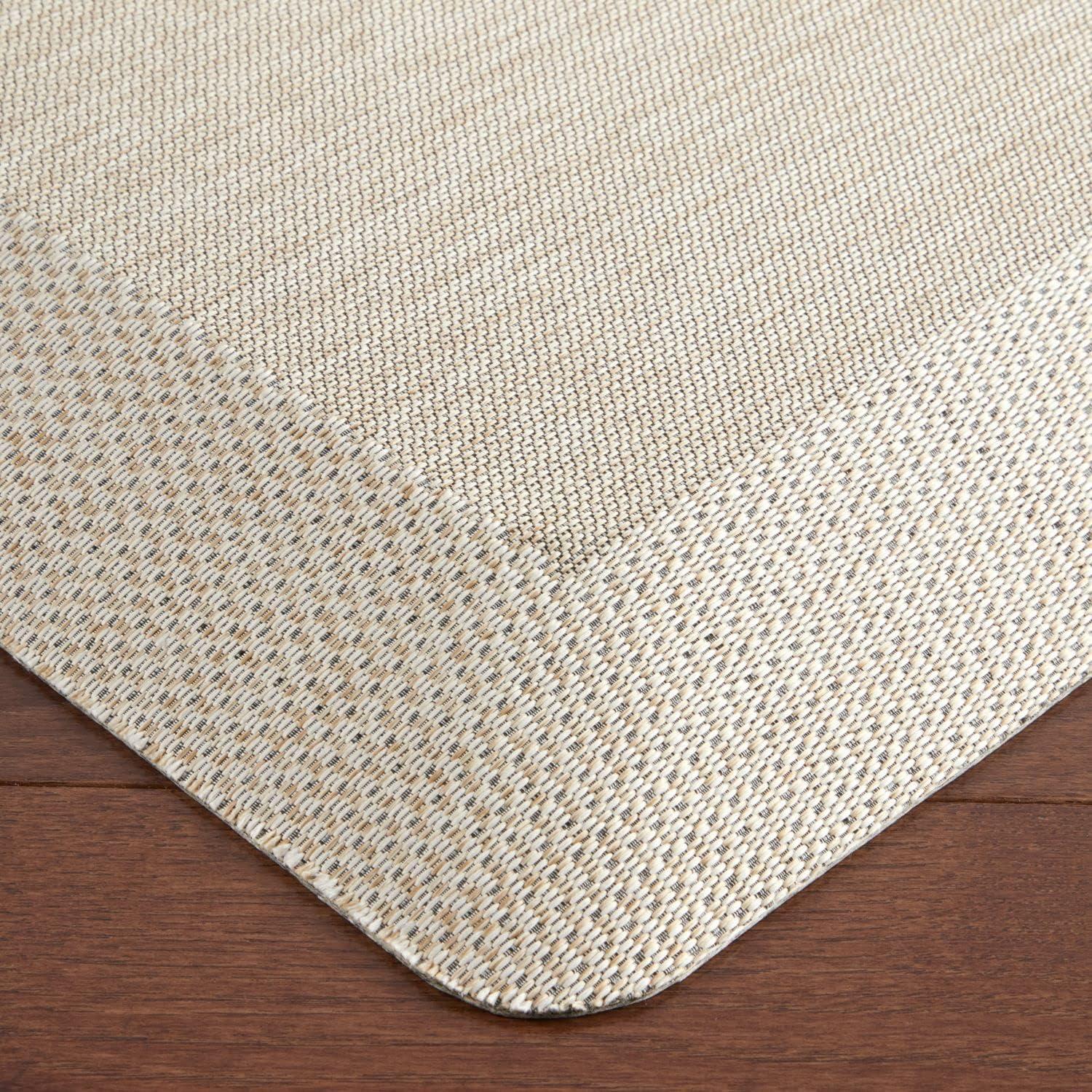 imageMartha Stewart Mira Modern Heathered AntiFatigue AirInfused Kitchen Mat Grey 196quotx32quotBeige