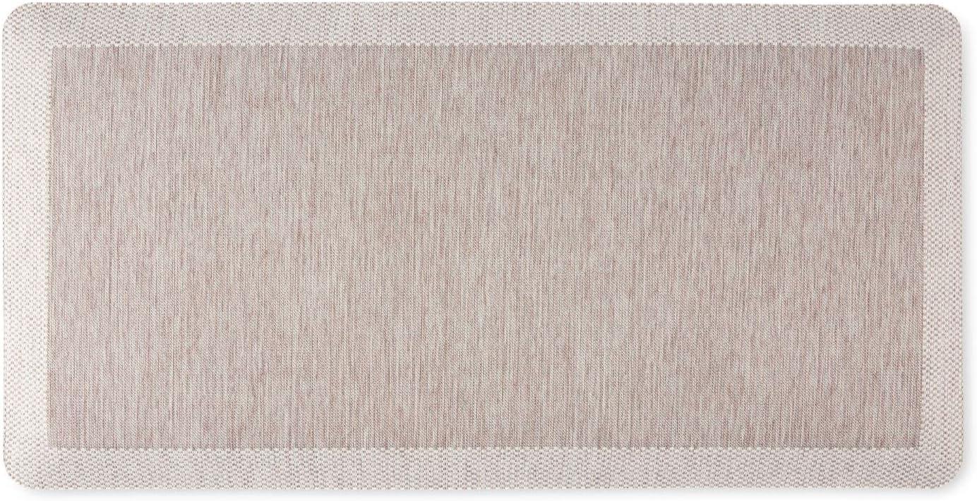 imageMartha Stewart Mira Modern Heathered AntiFatigue AirInfused Kitchen Mat Grey 196quotx32quotCoffee Brown
