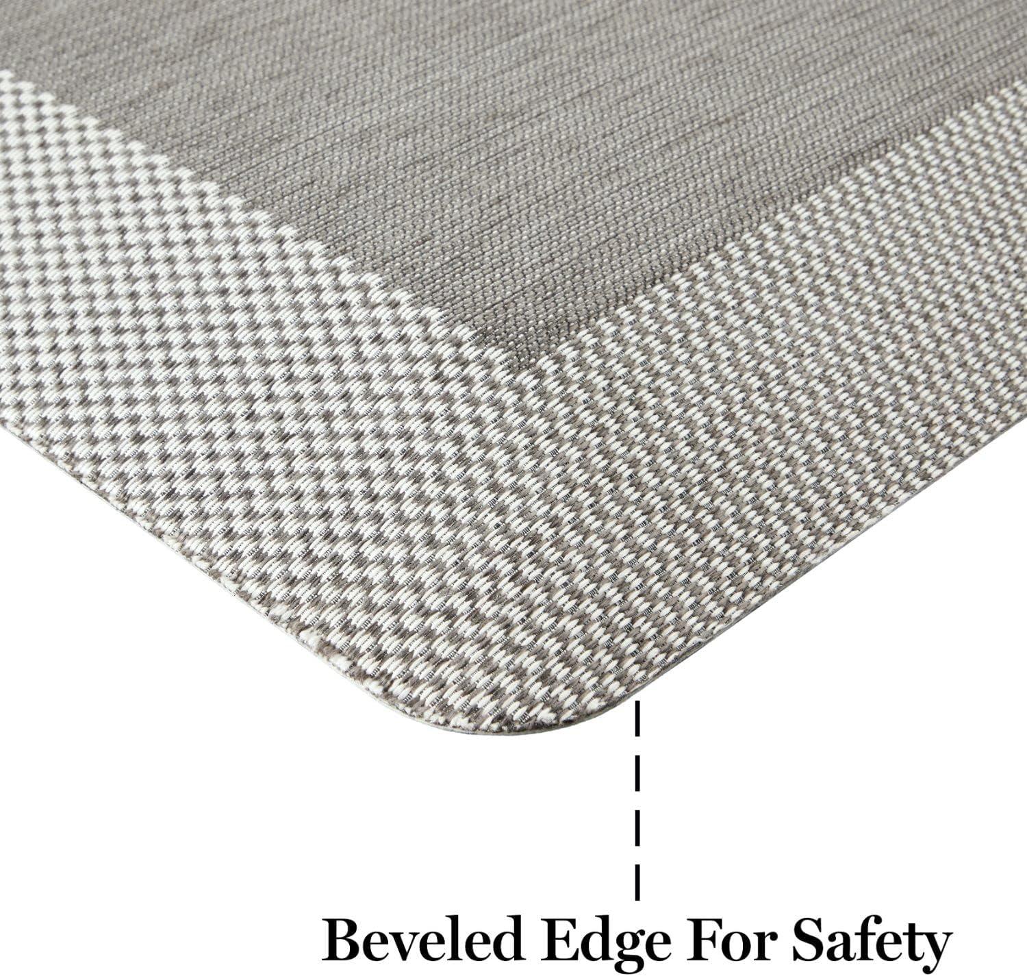 imageMartha Stewart Mira Modern Heathered AntiFatigue AirInfused Kitchen Mat Grey 196quotx32quotGrey