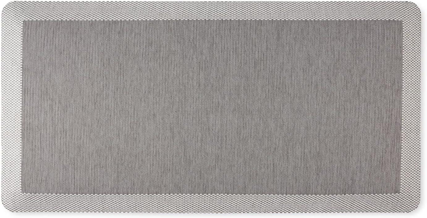 imageMartha Stewart Mira Modern Heathered AntiFatigue AirInfused Kitchen Mat Grey 196quotx32quotGrey