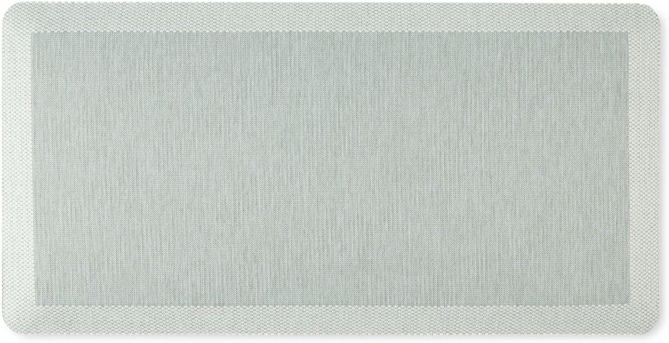 imageMartha Stewart Mira Modern Heathered AntiFatigue AirInfused Kitchen Mat Grey 196quotx32quotMint Green