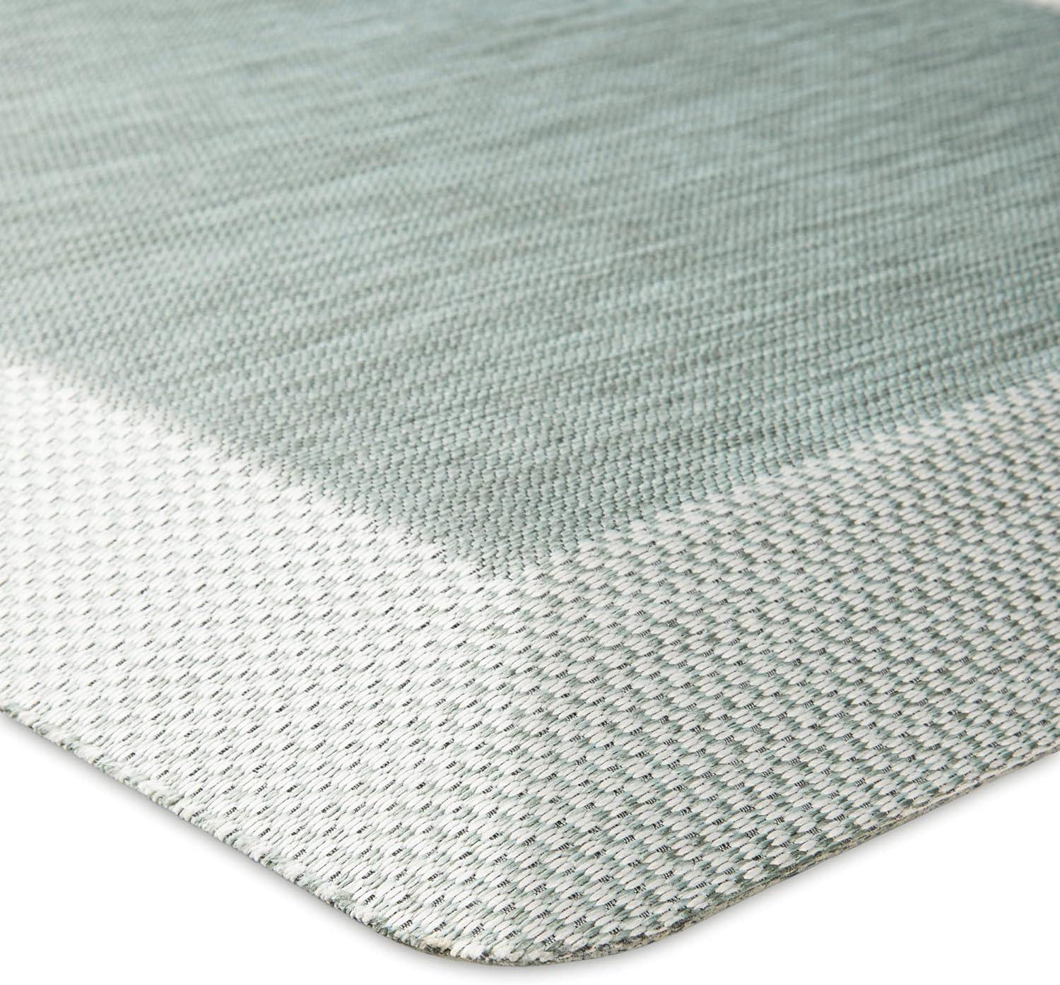 imageMartha Stewart Mira Modern Heathered AntiFatigue AirInfused Kitchen Mat Grey 196quotx32quotMint Green