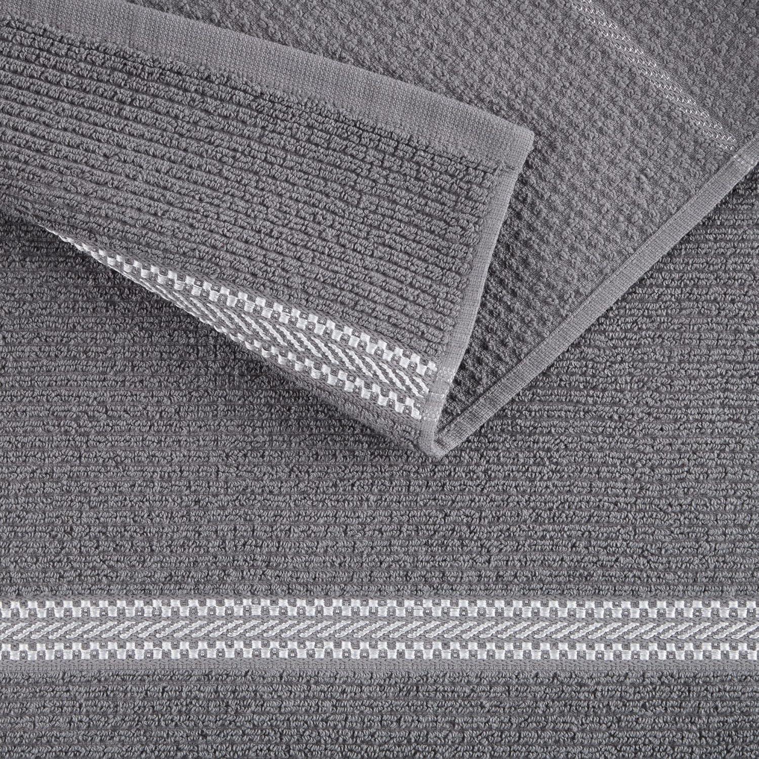 imageMartha Stewart Modern Waffle Kitchen Towel Set 6Pack Grey 16quotx28quotGrey