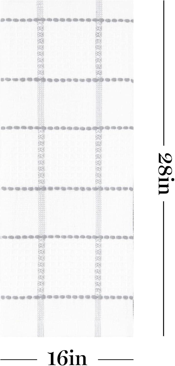 imageMartha Stewart Modern Waffle Kitchen Towel Set 6Pack Grey 16quotx28quotGrey