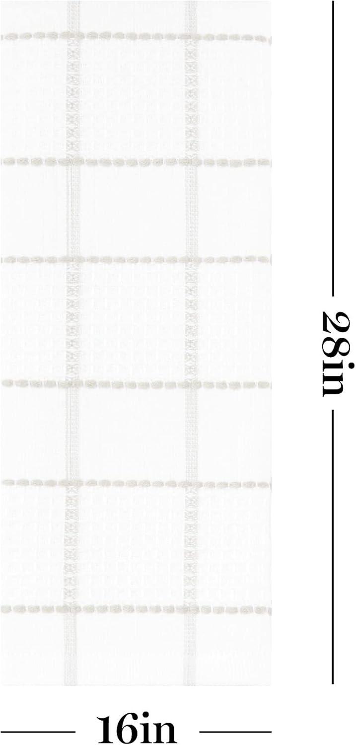 imageMartha Stewart Modern Waffle Kitchen Towel Set 6Pack Grey 16quotx28quotLinen