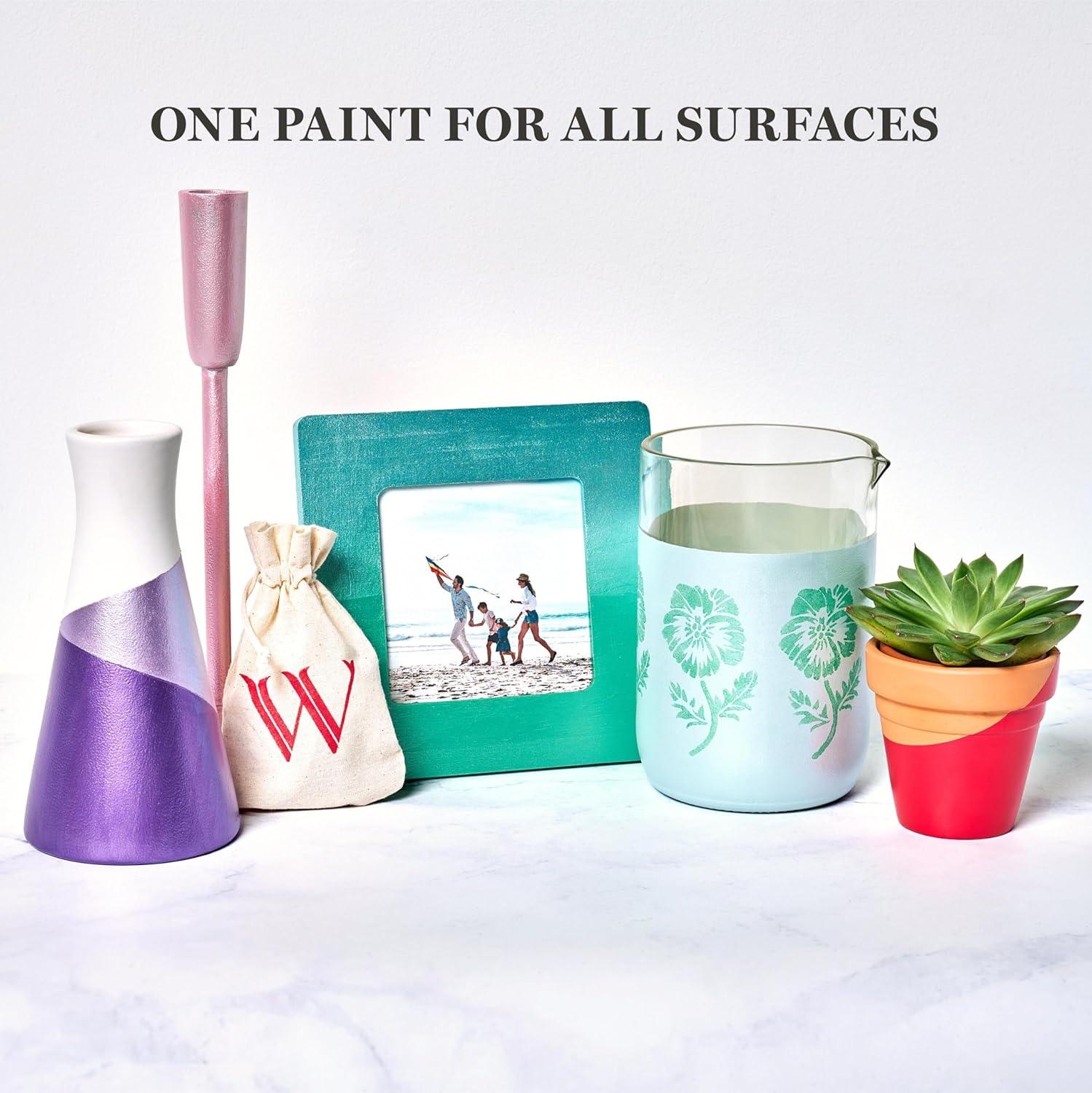 imageMartha Stewart MultiSurface Specialty 10 pc Paint Set Rainbow SparklePolished Pearl