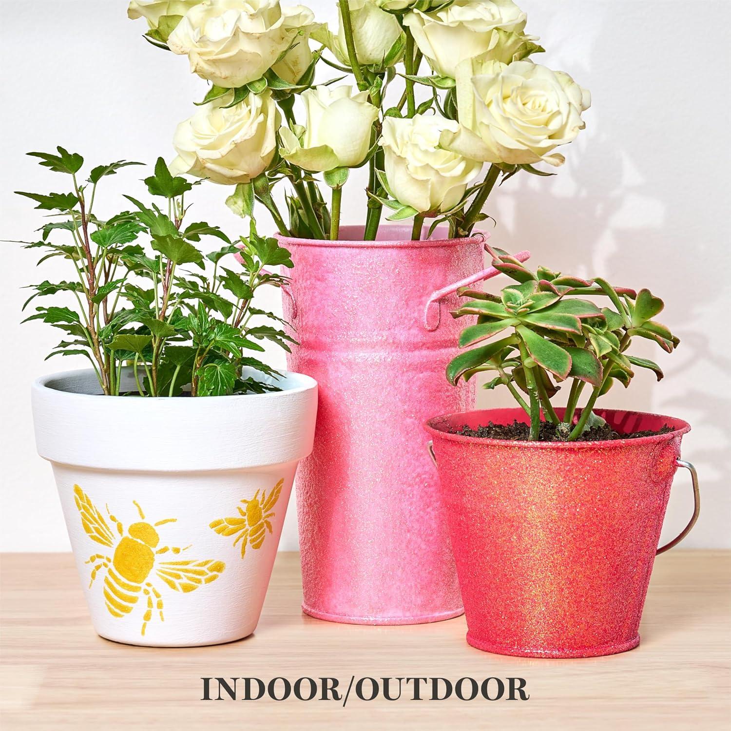 imageMartha Stewart MultiSurface Specialty 10 pc Paint Set Rainbow SparkleRainbow Sparkles