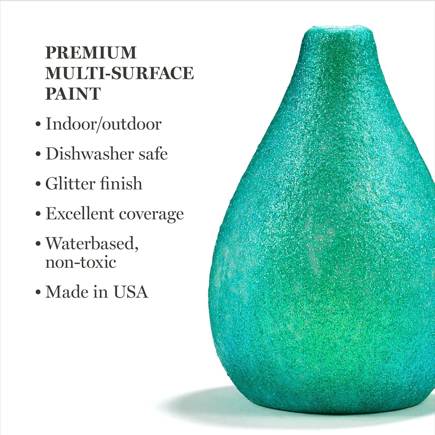 imageMartha Stewart MultiSurface Specialty 10 pc Paint Set Rainbow SparkleRainbow Sparkles