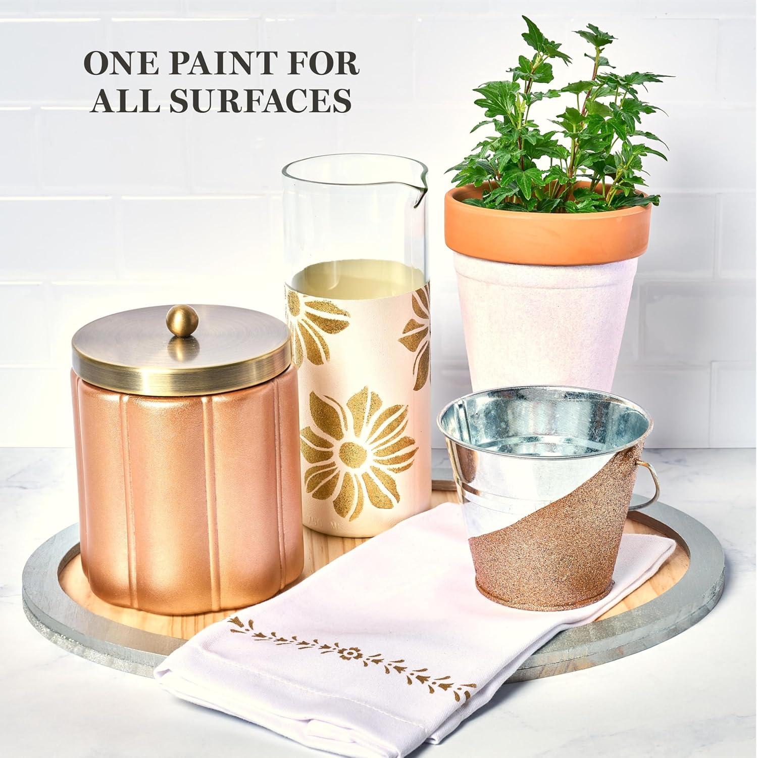 imageMartha Stewart MultiSurface Specialty 10 pc Paint Set Rainbow SparkleRare Metals