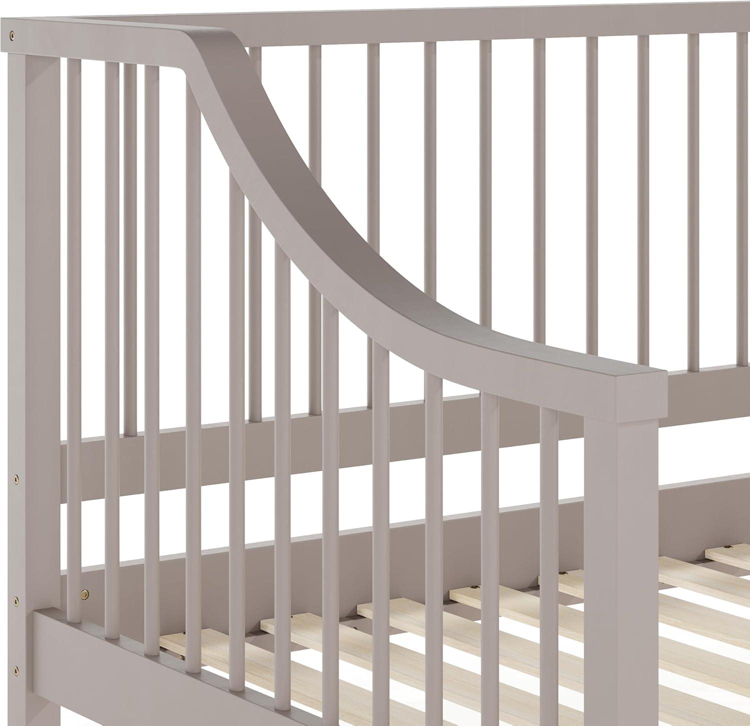 imageMartha Stewart Neely Platform Daybed with Wood Spindles Solid Wood Frame No Box Spring Needed Twin Size GrayGrey