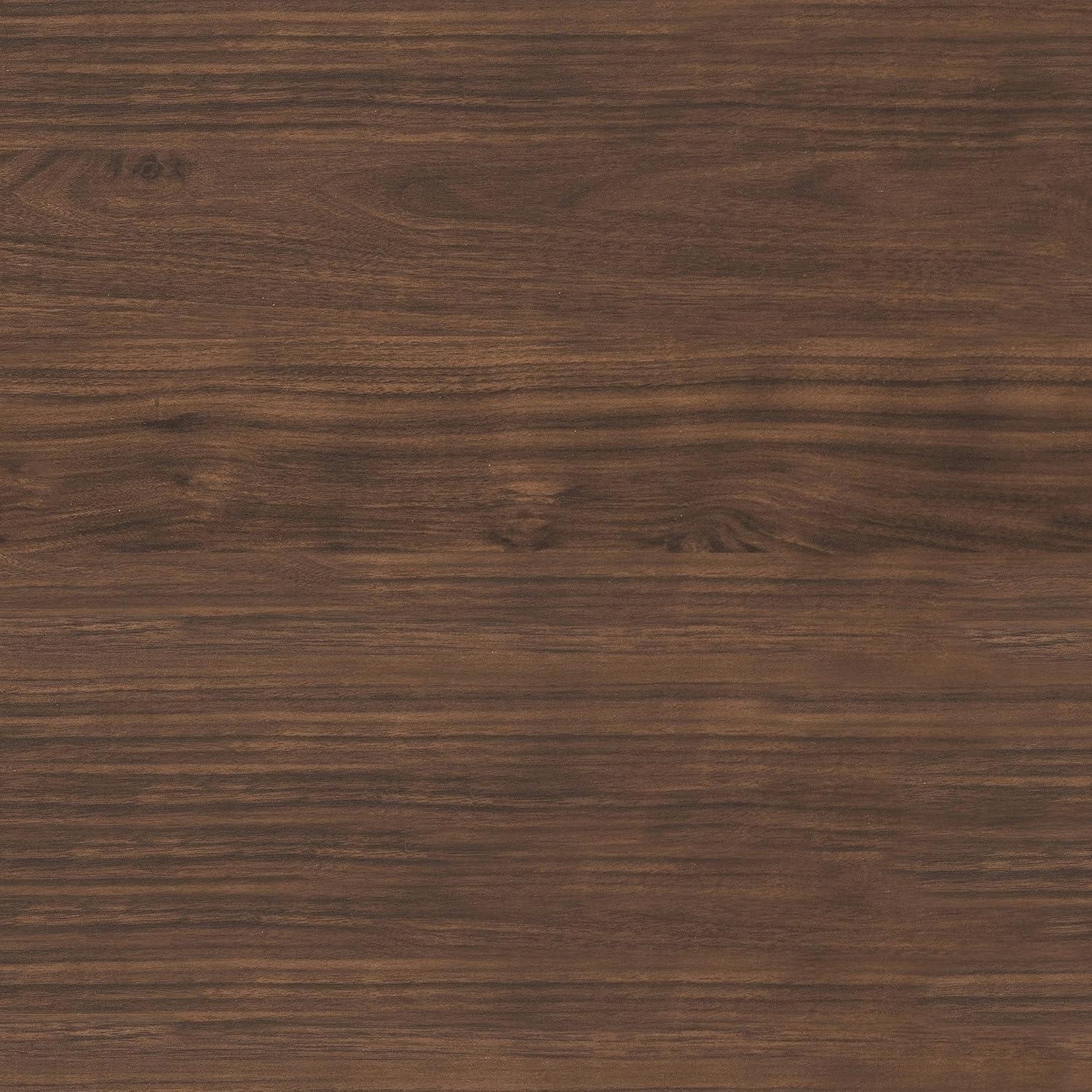 imageMartha Stewart Ollie Home Office Desk with 3 Drawers in Walnut Wood Grain with Polished Brass HardwareWalnut TopOil Rubbed Bronze Frame