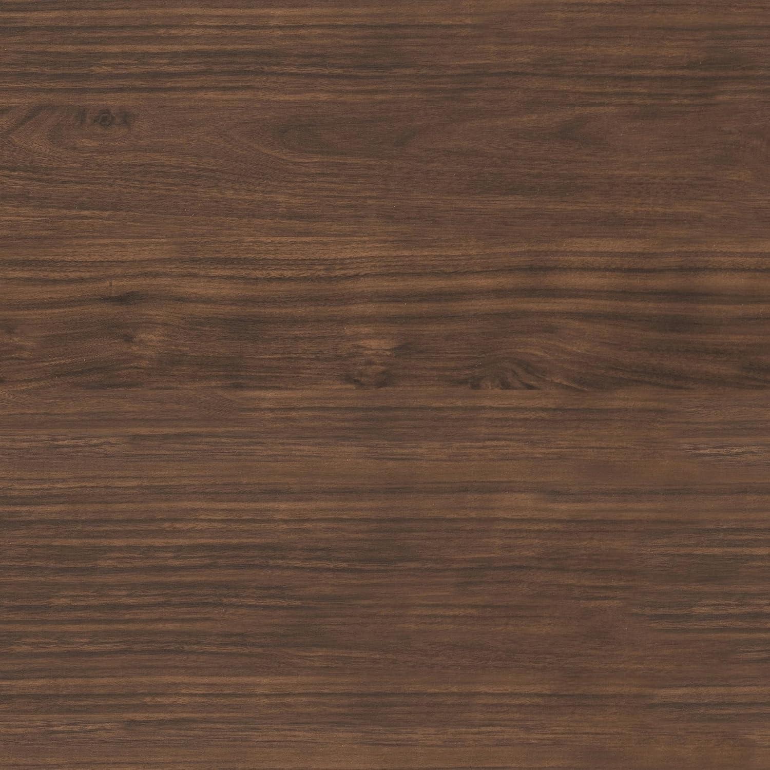 imageMartha Stewart Ollie Home Office Desk with 3 Drawers in Walnut Wood Grain with Polished Brass HardwareWalnut TopPolished Brass Frame