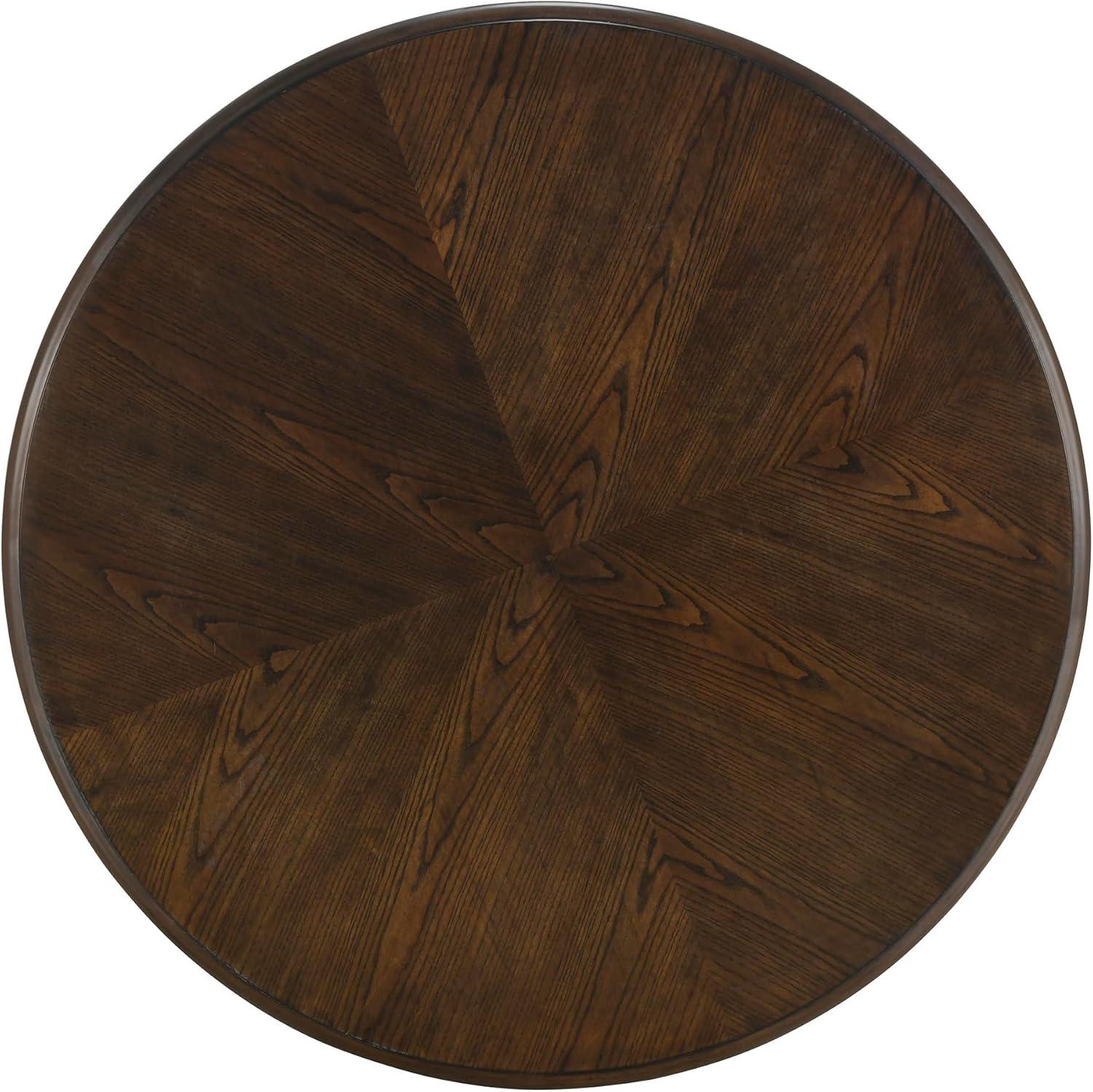 imageMartha Stewart Philippe Round Coffee Table for Living Room Lily Pond Collection Coastal Coffee Table with Shelving for Storage Cottage Inspired Living Room Table 42quot Wide Brown