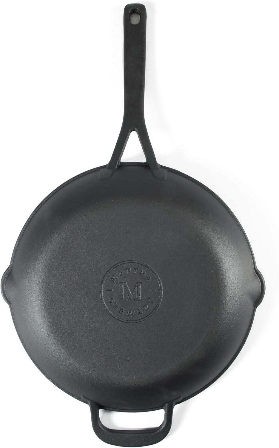 imageMartha Stewart Pre Seasoned Cast Iron 12quot SkilletCast Iron