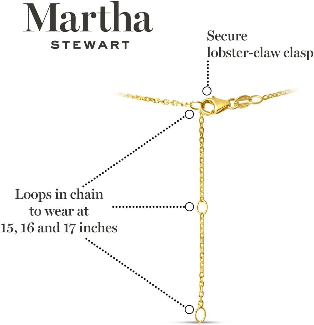 imageMartha Stewart Round Shape Lab Grown Diamond Solitaire Necklace In 14 Karat Goldyellowgold