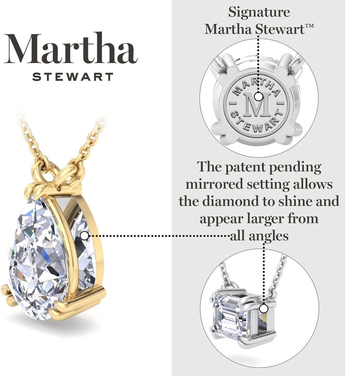 imageMartha Stewart Round Shape Lab Grown Diamond Solitaire Necklace In 14 Karat Goldyellowgold