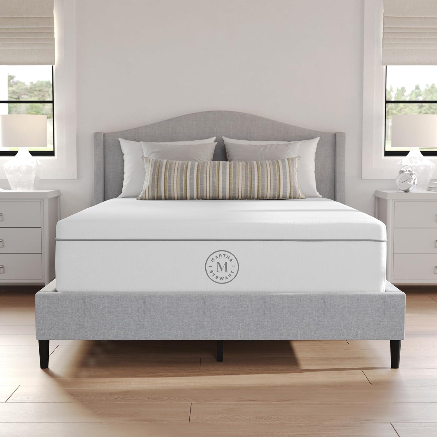 imageMartha Stewart SleepComplete King Mattress in a Box Firm Pocket Spring and Foam Hybrid Mattress DualAction Cooling 5Way Zoning Coolweave Cover 12 quot WhiteFull
