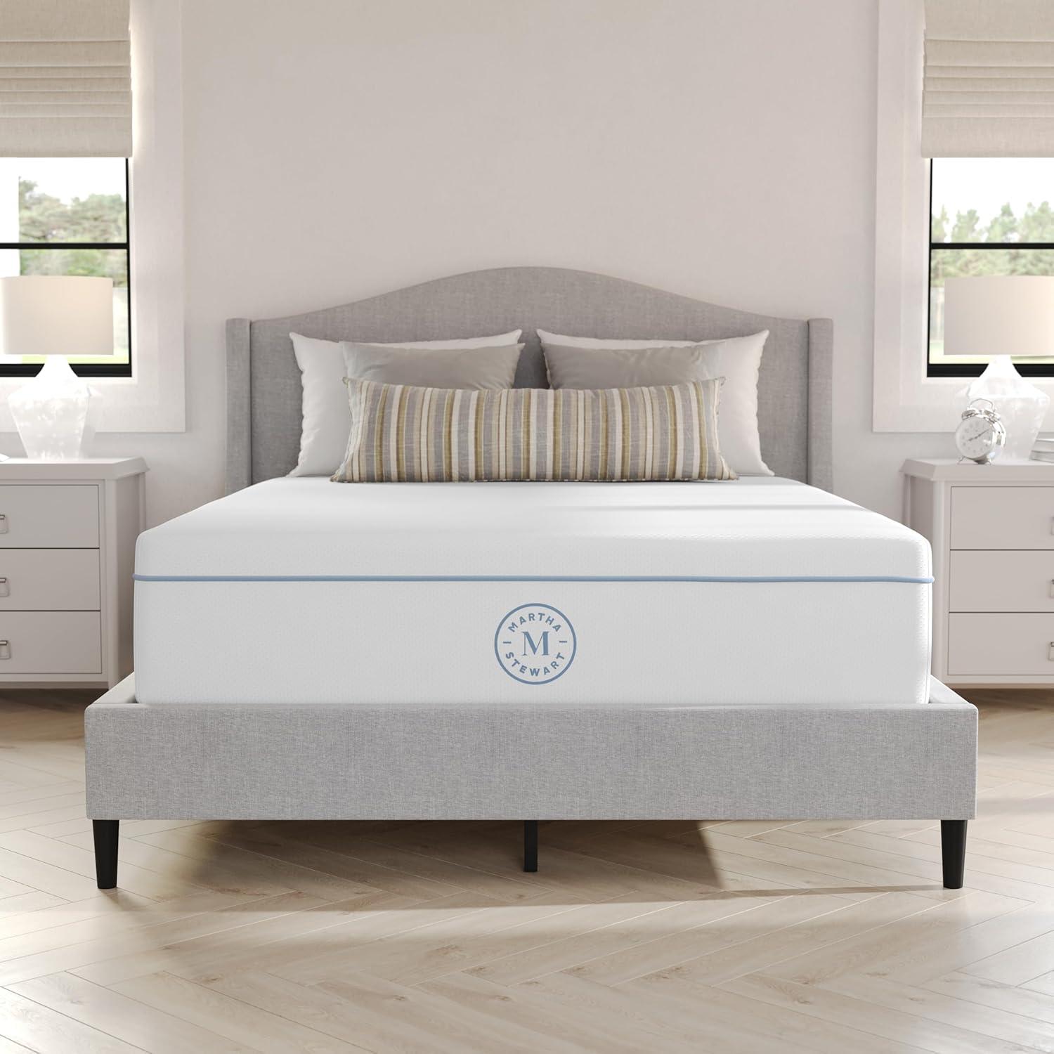 imageMartha Stewart SleepComplete King Mattress in a Box Firm Pocket Spring and Foam Hybrid Mattress DualAction Cooling 5Way Zoning Coolweave Cover 12 quot WhiteFull