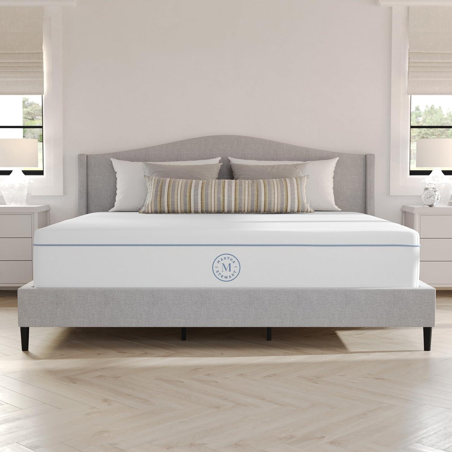 imageMartha Stewart SleepComplete King Mattress in a Box Firm Pocket Spring and Foam Hybrid Mattress DualAction Cooling 5Way Zoning Coolweave Cover 12 quot WhiteKing