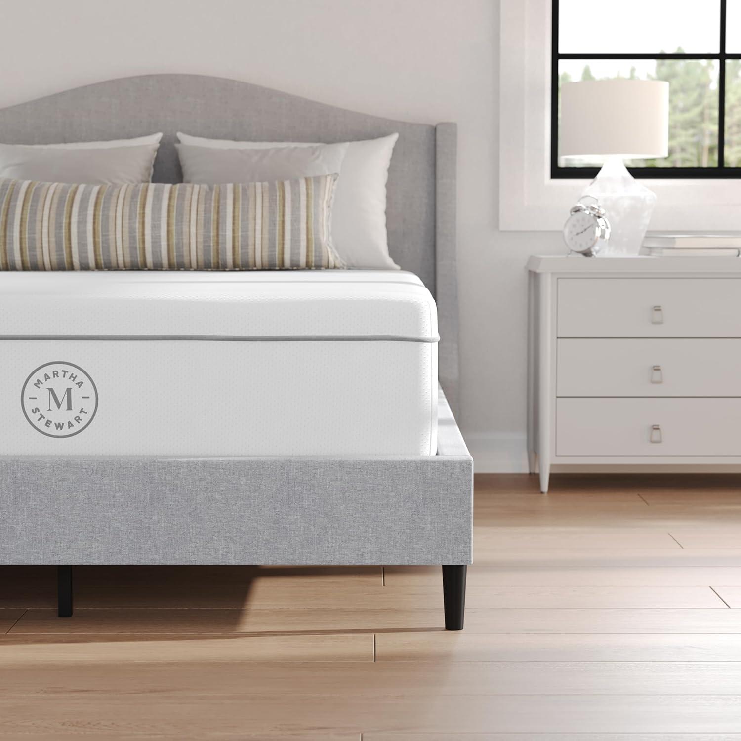 imageMartha Stewart SleepComplete King Mattress in a Box Firm Pocket Spring and Foam Hybrid Mattress DualAction Cooling 5Way Zoning Coolweave Cover 12 quot WhiteFull
