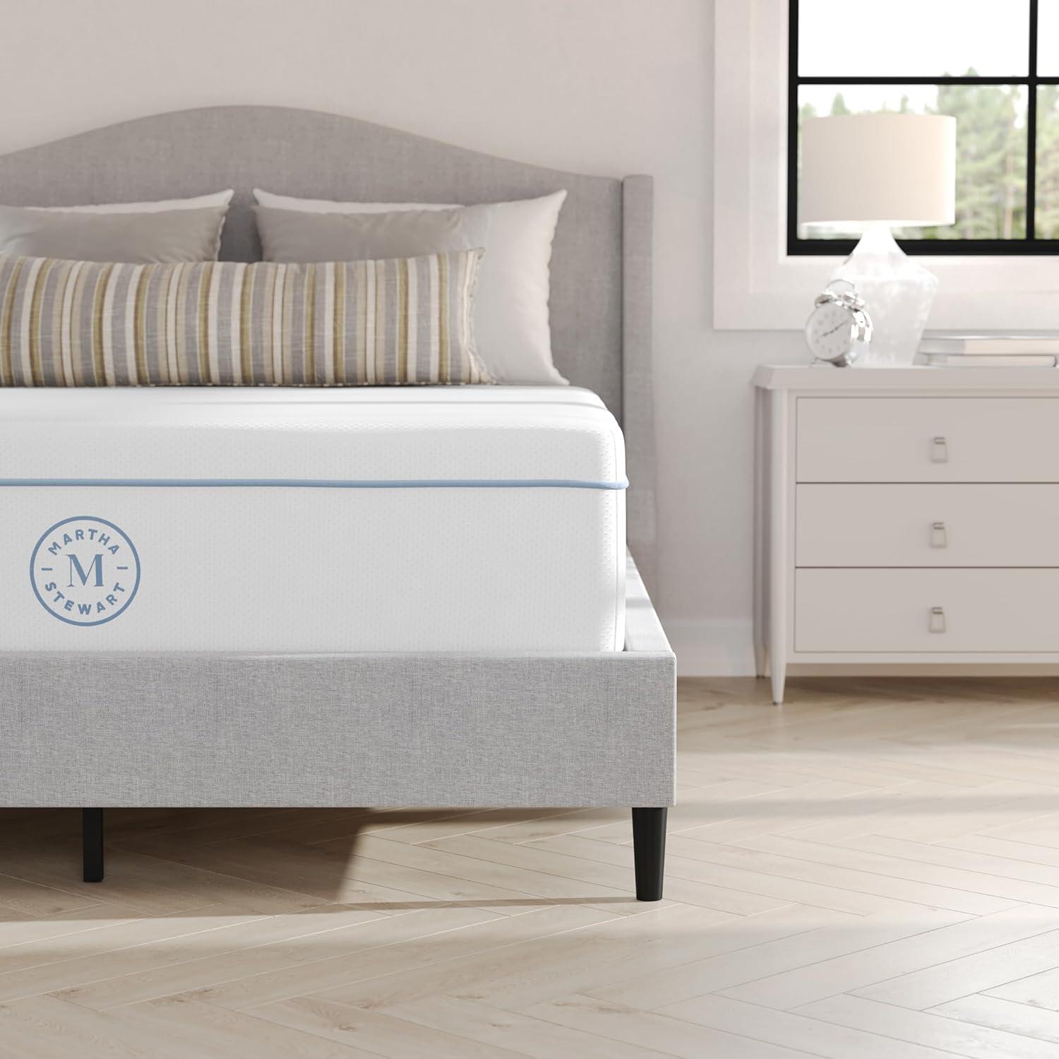 imageMartha Stewart SleepComplete King Mattress in a Box Firm Pocket Spring and Foam Hybrid Mattress DualAction Cooling 5Way Zoning Coolweave Cover 12 quot WhiteFull