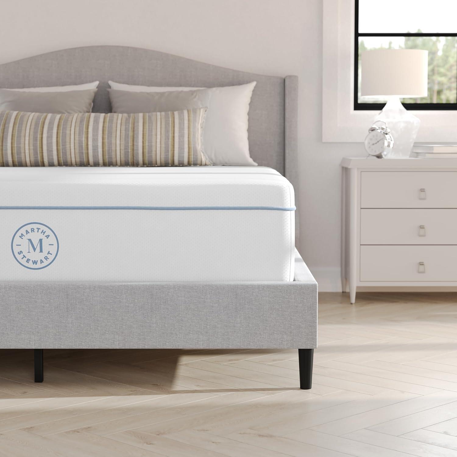 imageMartha Stewart SleepComplete King Mattress in a Box Firm Pocket Spring and Foam Hybrid Mattress DualAction Cooling 5Way Zoning Coolweave Cover 12 quot WhiteQueen