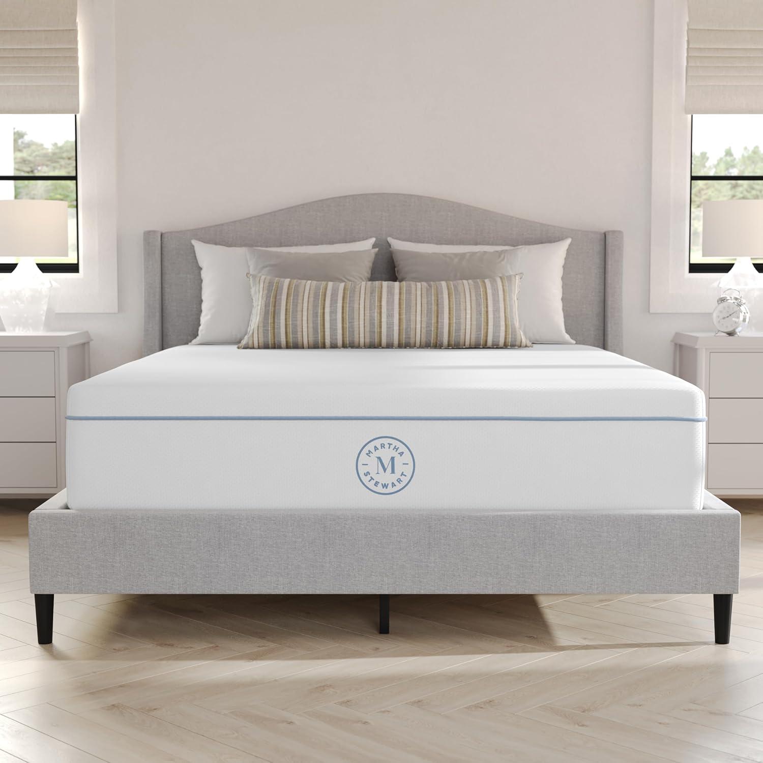 imageMartha Stewart SleepComplete King Mattress in a Box Firm Pocket Spring and Foam Hybrid Mattress DualAction Cooling 5Way Zoning Coolweave Cover 12 quot WhiteQueen