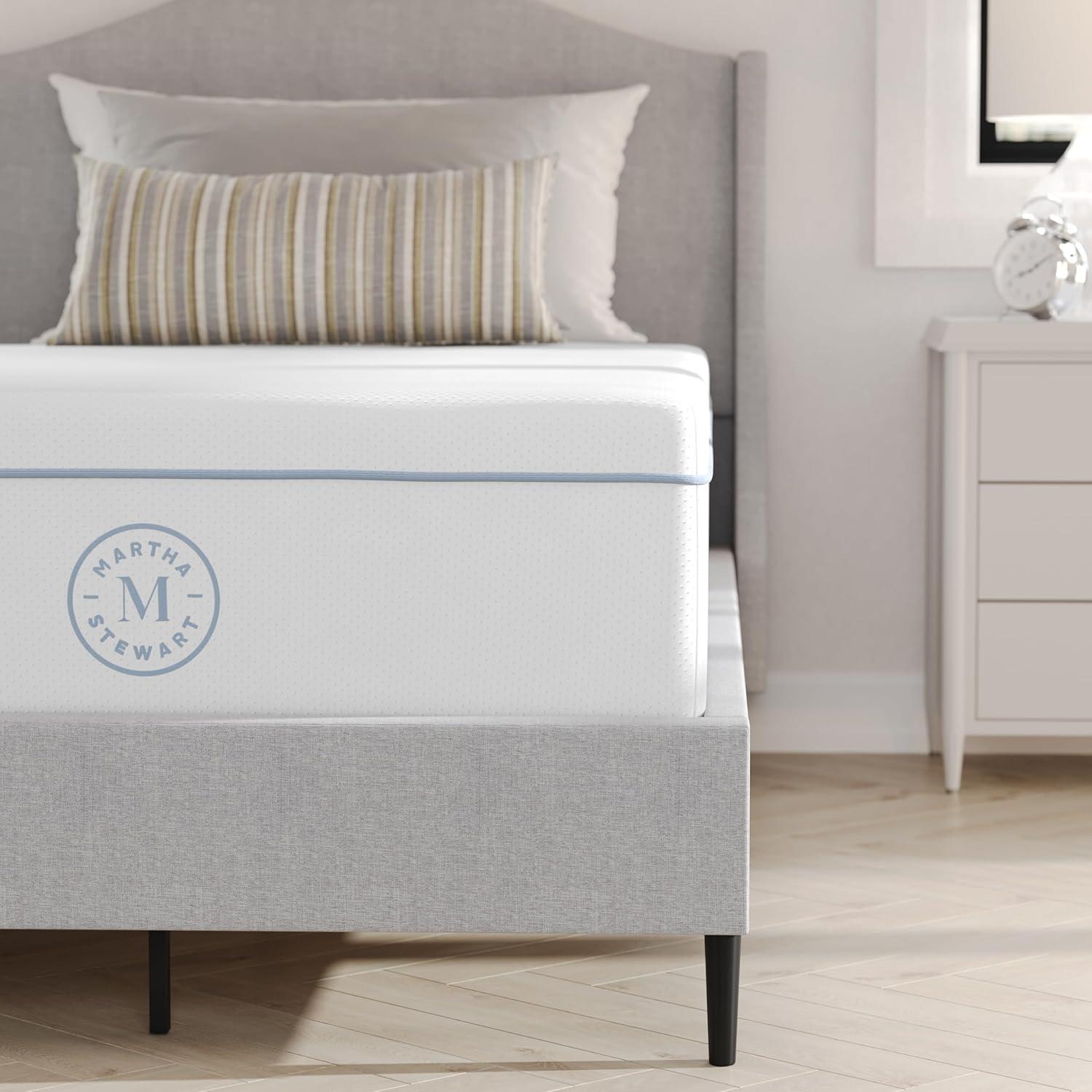 imageMartha Stewart SleepComplete King Mattress in a Box Firm Pocket Spring and Foam Hybrid Mattress DualAction Cooling 5Way Zoning Coolweave Cover 12 quot WhiteTwin