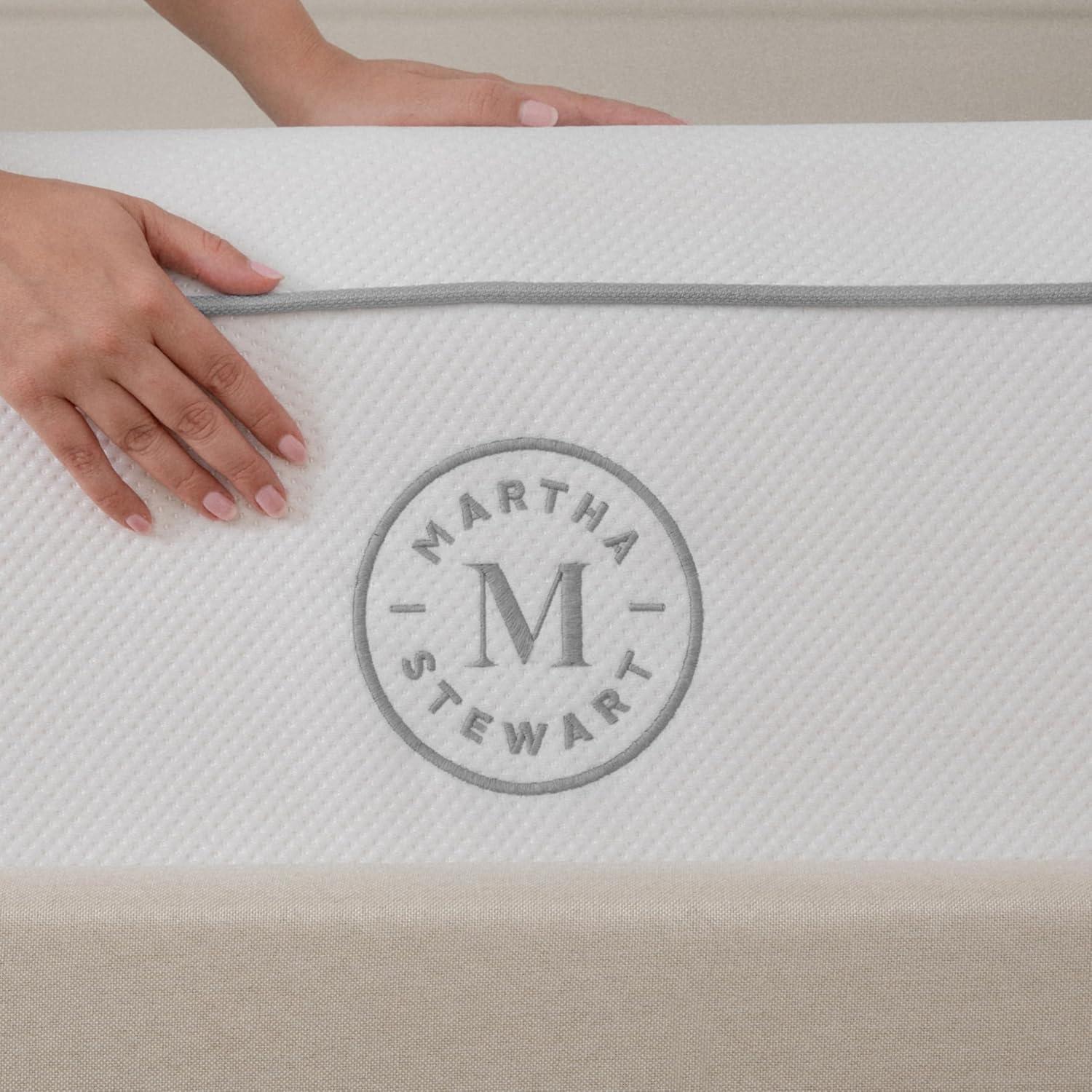 imageMartha Stewart SleepComplete King Mattress in a Box Firm Pocket Spring and Foam Hybrid Mattress DualAction Cooling 5Way Zoning Coolweave Cover 12 quot WhiteQueen