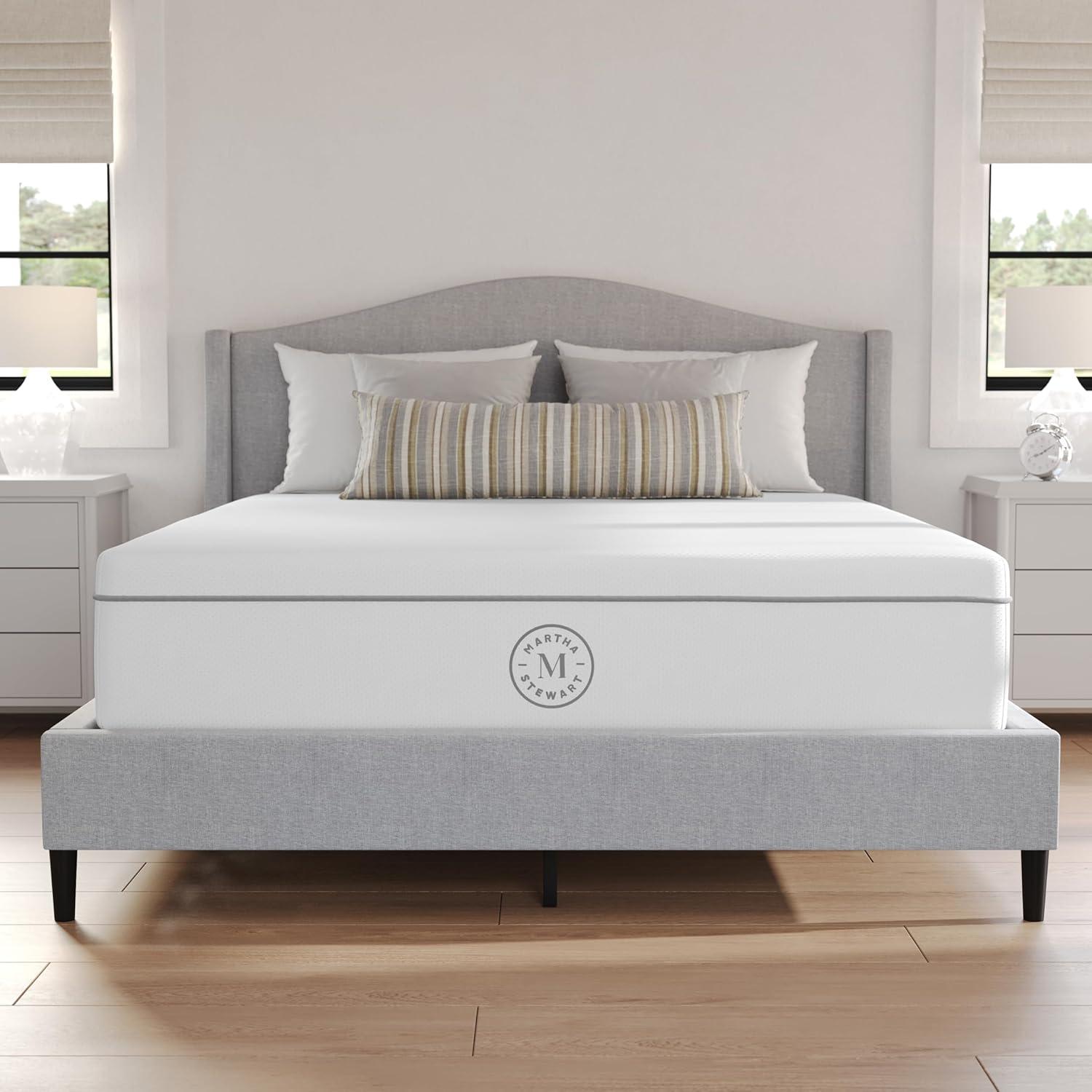 imageMartha Stewart SleepComplete King Mattress in a Box Firm Pocket Spring and Foam Hybrid Mattress DualAction Cooling 5Way Zoning Coolweave Cover 12 quot WhiteQueen