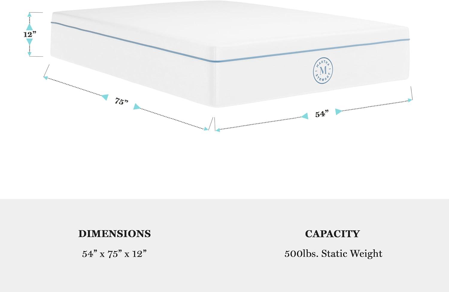 imageMartha Stewart SleepComplete King Mattress in a Box Firm Pocket Spring and Foam Hybrid Mattress DualAction Cooling 5Way Zoning Coolweave Cover 12 quot WhiteFull