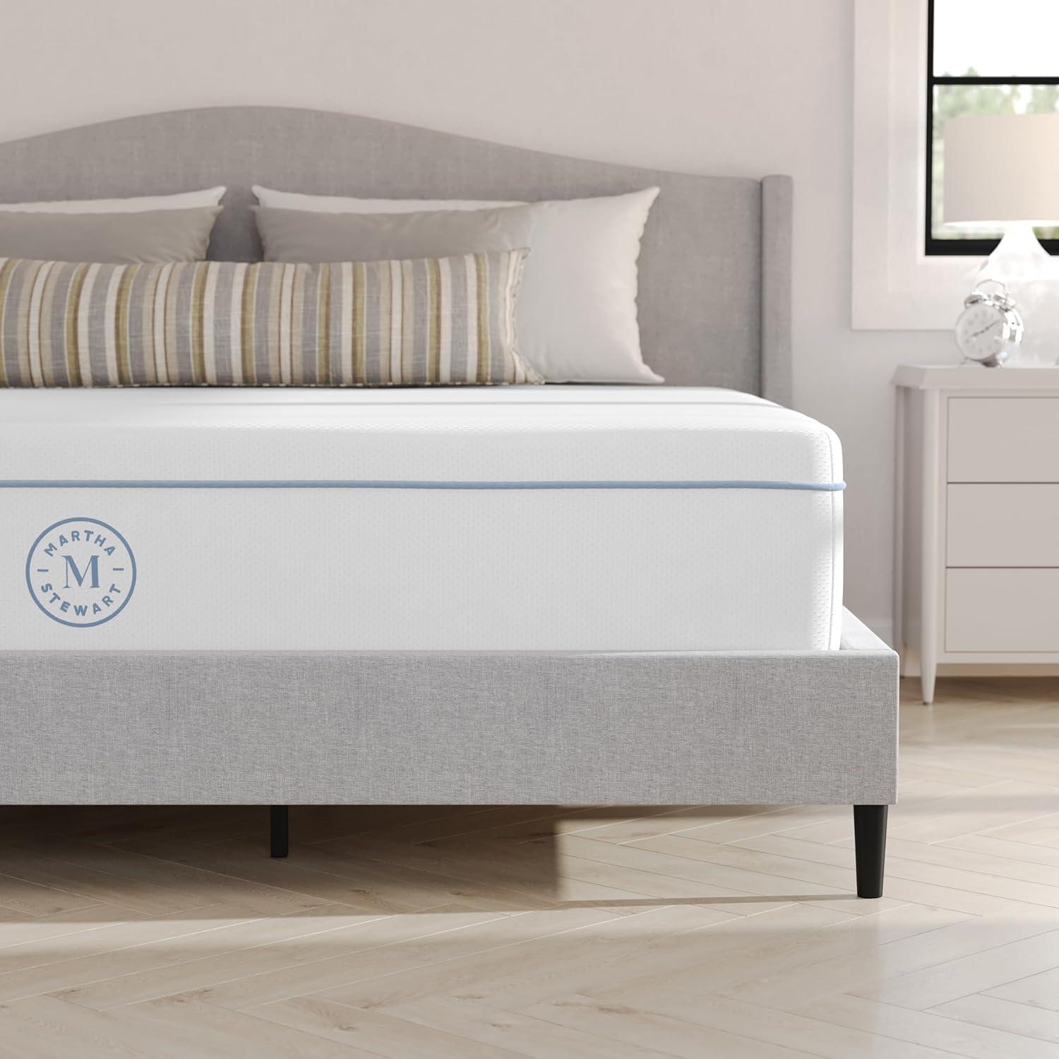 imageMartha Stewart SleepComplete King Mattress in a Box Firm Pocket Spring and Foam Hybrid Mattress DualAction Cooling 5Way Zoning Coolweave Cover 12 quot WhiteKing
