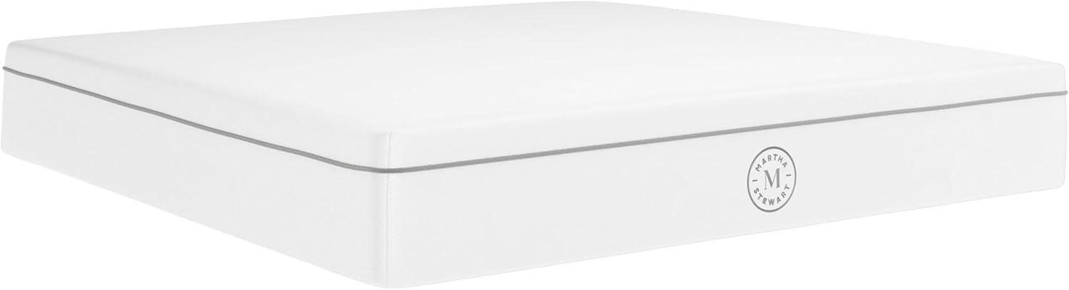 imageMartha Stewart SleepComplete King Mattress in a Box Firm Pocket Spring and Foam Hybrid Mattress DualAction Cooling 5Way Zoning Coolweave Cover 12 quot WhiteKing