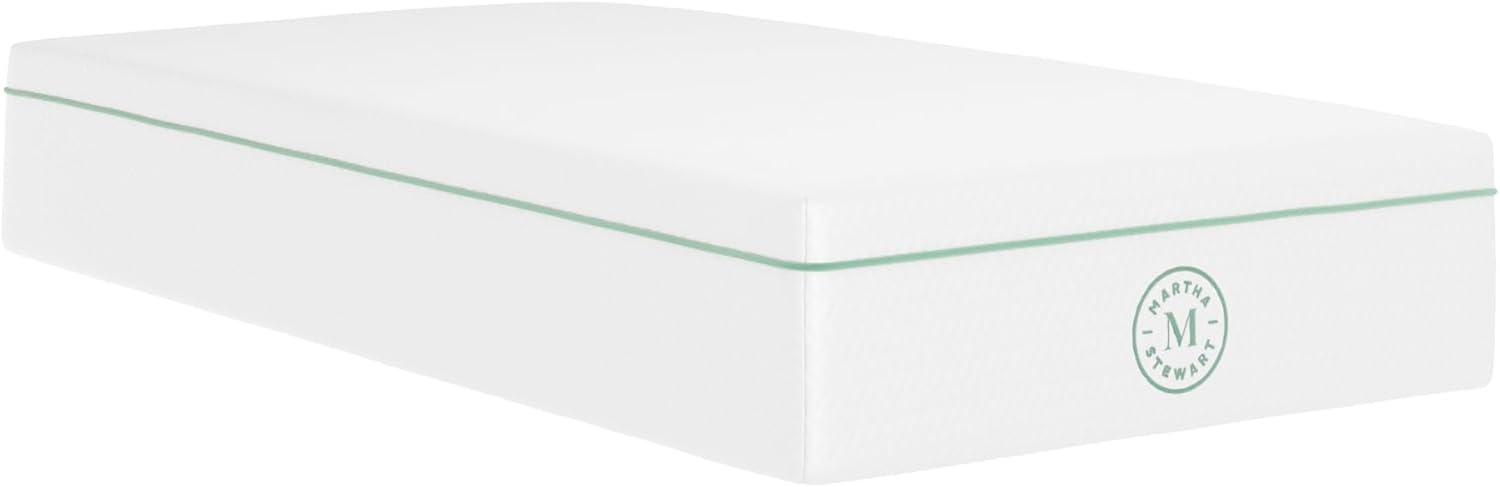 imageMartha Stewart SleepComplete Queen Mattress in a Box MediumFirm TripleAction Cooling Gel Memory Foam Mattress Removable Coolweave Jacquard Cover 12quot WhiteTwin