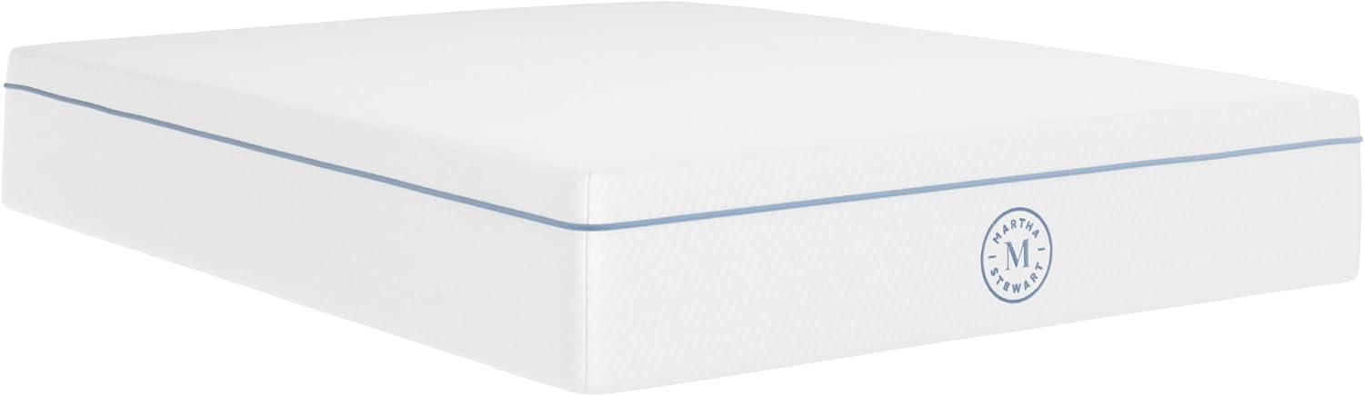 imageMartha Stewart SleepComplete Queen Mattress in a Box MediumFirm TripleAction Cooling Gel Memory Foam Mattress Removable Coolweave Jacquard Cover 12quot WhiteQueen