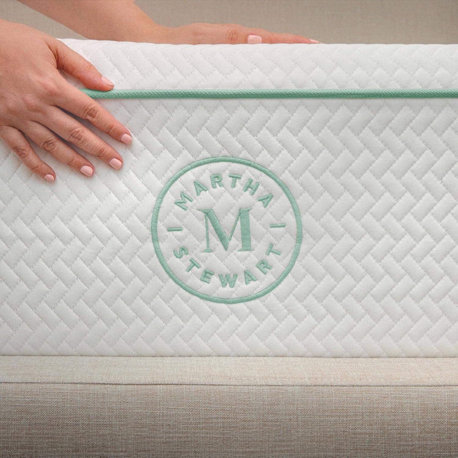 imageMartha Stewart SleepComplete Queen Mattress in a Box MediumFirm TripleAction Cooling Gel Memory Foam Mattress Removable Coolweave Jacquard Cover 12quot WhiteFull