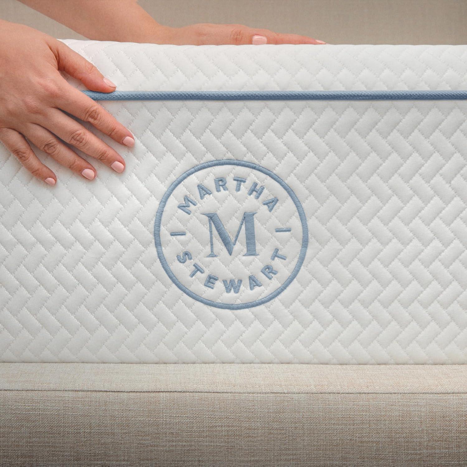 imageMartha Stewart SleepComplete Queen Mattress in a Box MediumFirm TripleAction Cooling Gel Memory Foam Mattress Removable Coolweave Jacquard Cover 12quot WhiteKing
