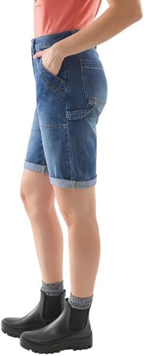 imageMartha Stewart Womens High Waisted Jean Shorts Stretchy Denim Jorts Casual Summer Clothing Classic Everyday WearVintage Wash