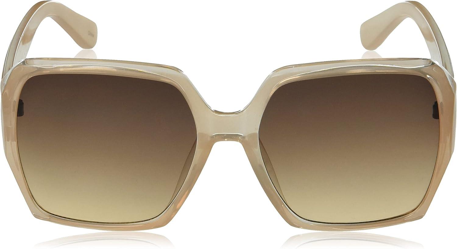 imageMartha Stewart Womens Ms123 Modern Uv400 Protective Square SunglassesTimeless Gifts for Her 58mmCrystal Milk