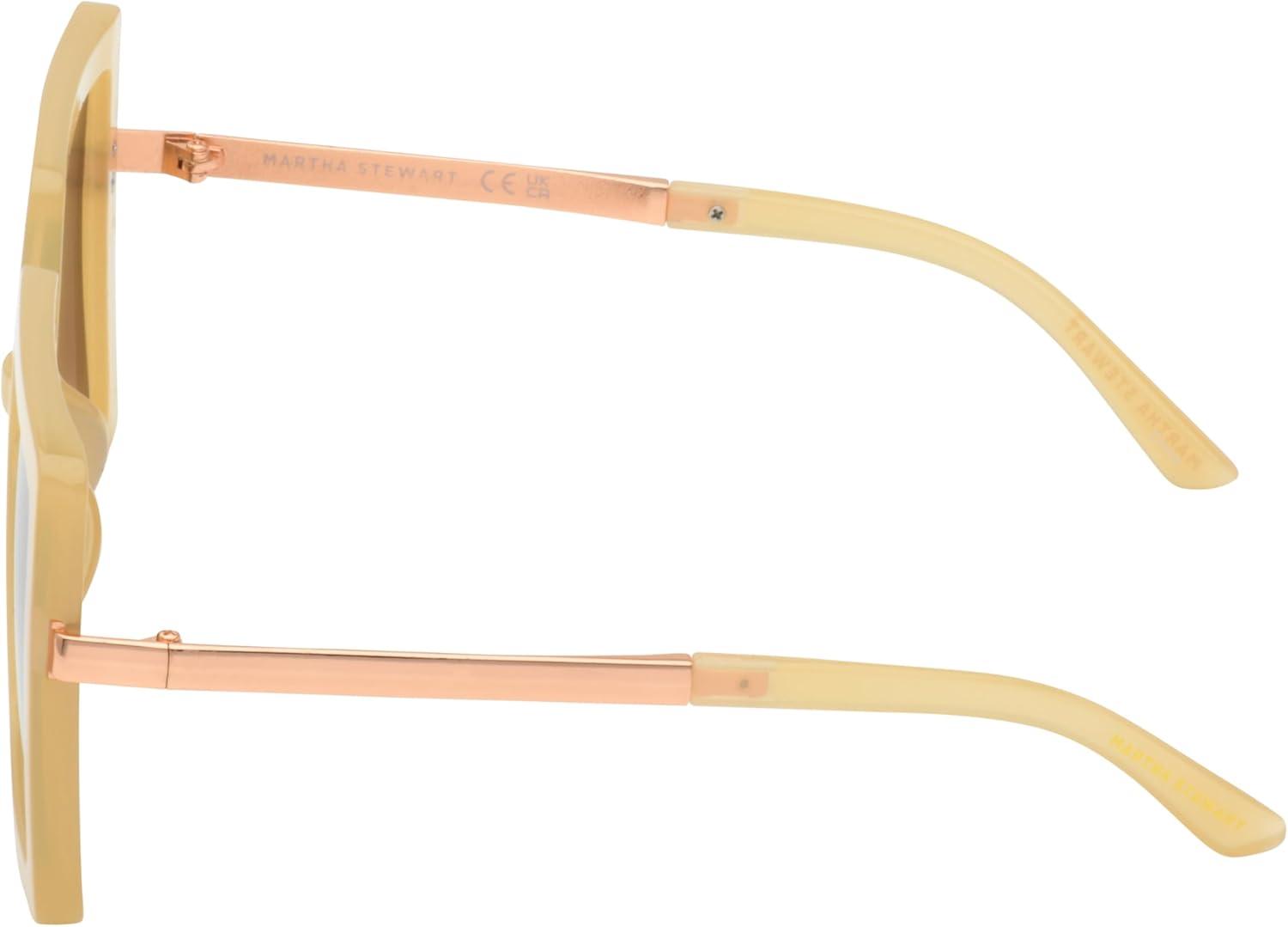 imageMartha Stewart Womens Ms147 Oversized Vintage Uv400 Protective Square SunglassesTimeless Gifts for Her 54mmBeige