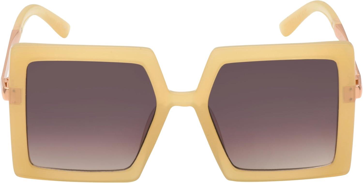 imageMartha Stewart Womens Ms147 Oversized Vintage Uv400 Protective Square SunglassesTimeless Gifts for Her 54mmBeige