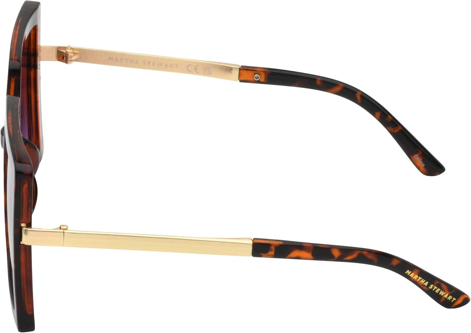 imageMartha Stewart Womens Ms147 Oversized Vintage Uv400 Protective Square SunglassesTimeless Gifts for Her 54mmBrown