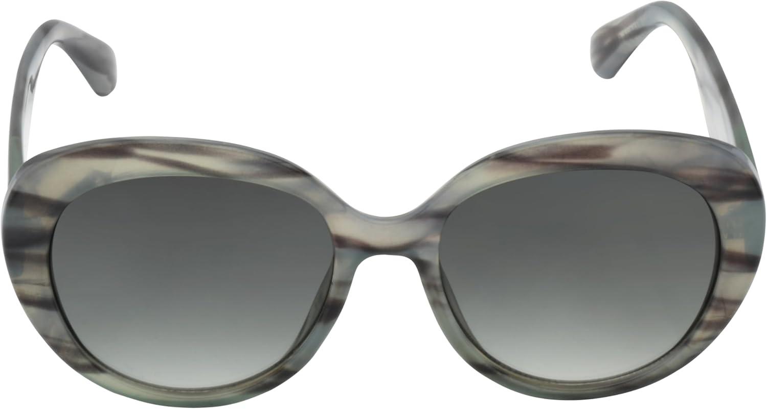 imageMartha Stewart Womens Ms193 Retro Modern Uv400 Protective Oval SunglassesTimeless Gifts for Her 537mmOlive Wood