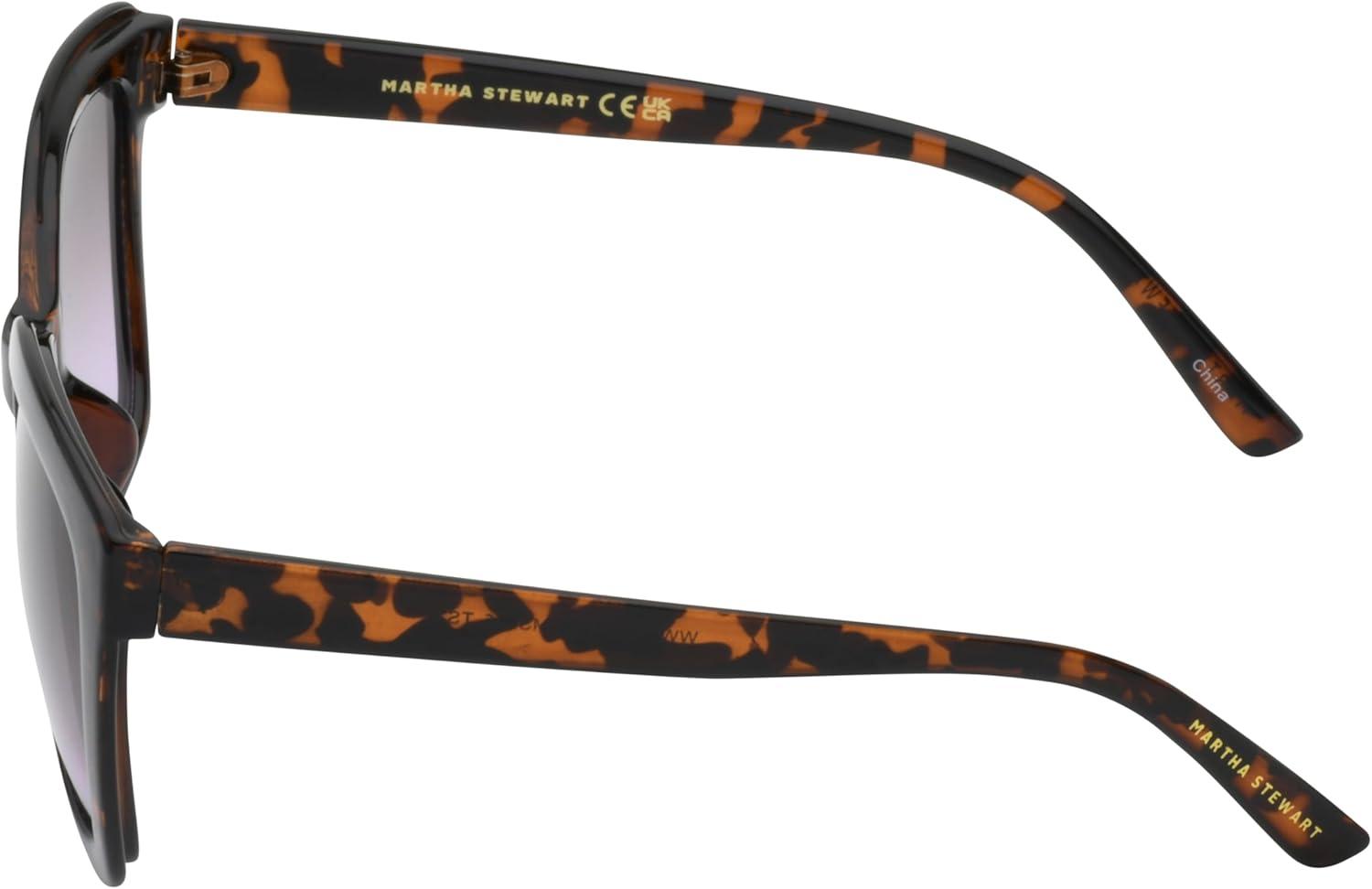 imageMartha Stewart Womens Ms215 Retro Uv400 Protective Square SunglassesTimeless Gifts for Her 55mmBrown