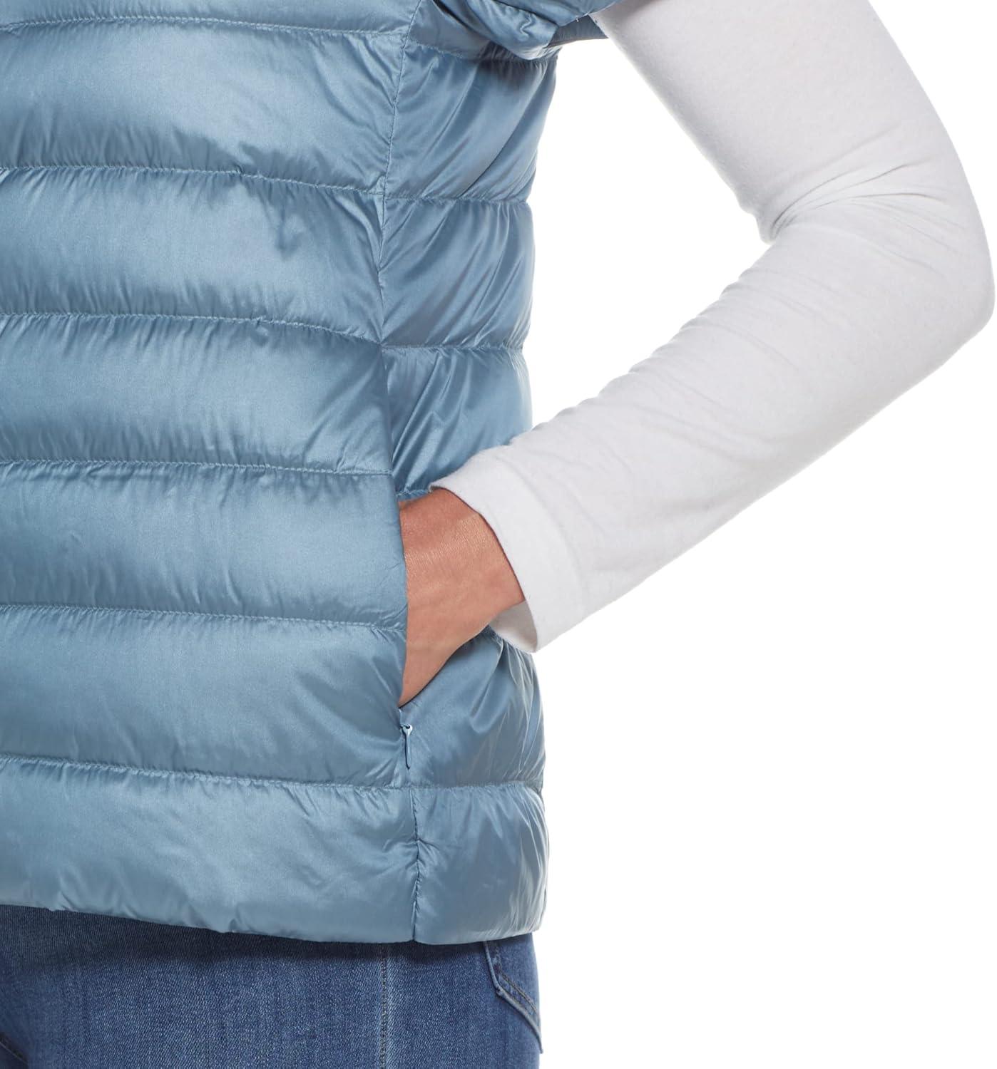imageMartha Stewart Womens Short Sleeve Quilted Down Puffer VestCloud Sky