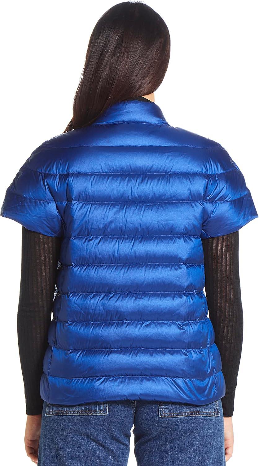 imageMartha Stewart Womens Short Sleeve Quilted Down Puffer VestSociety Blue